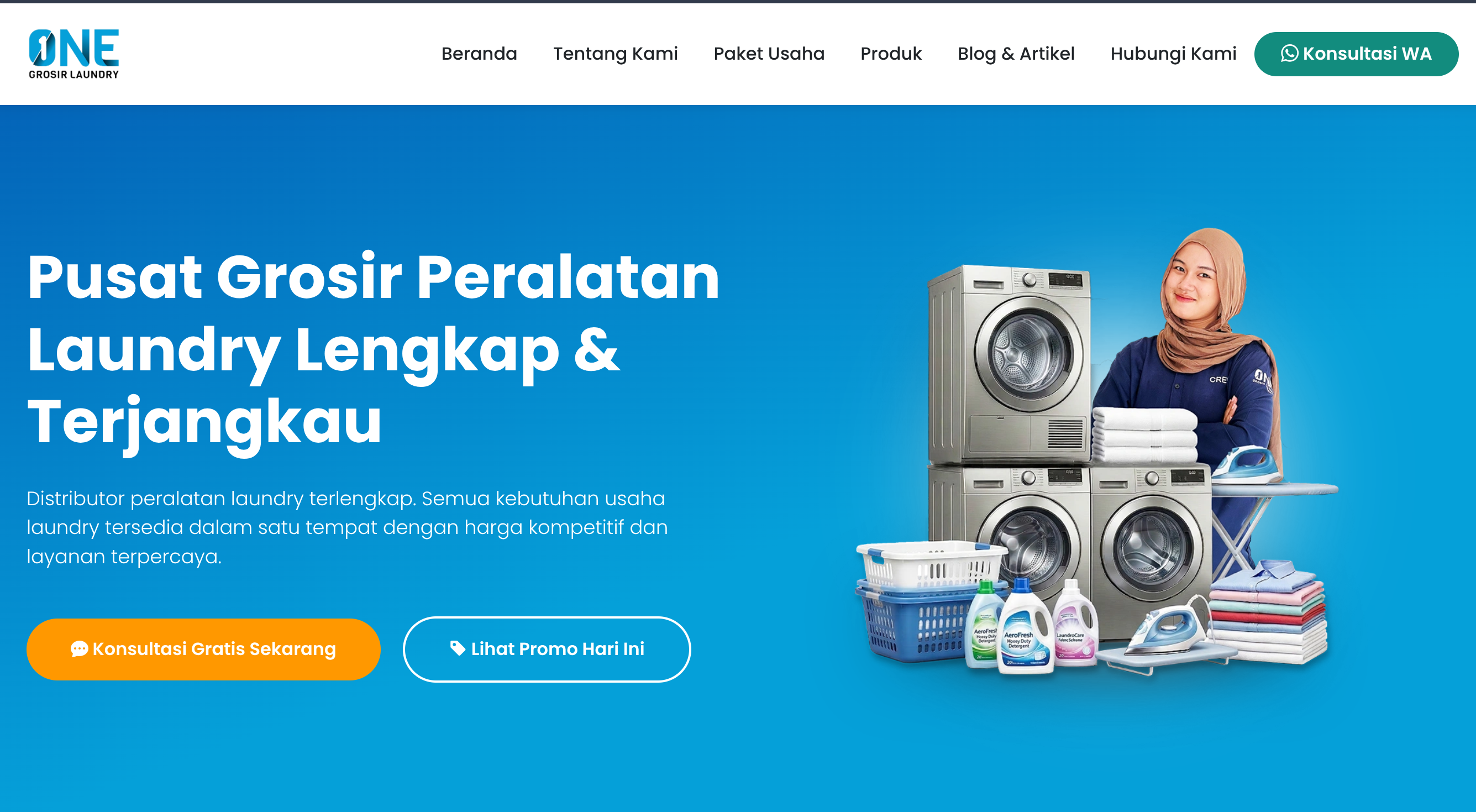 Landing Page ONE Grosir Laundry