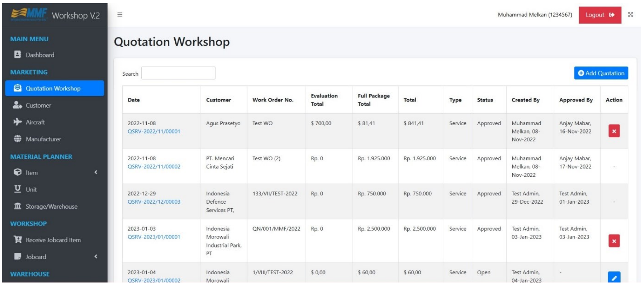 Sistem Workshop PT. MMF v.2